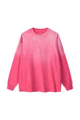 Unisex Fall 100% Cotton Washed  Loose Drop Shoulder Pullover