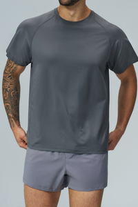 Men's Raglan Sleeve Quick Dry Sports Short Sleeve T-Shirt