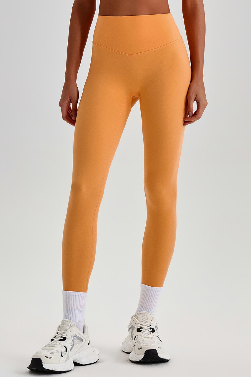 Women's Athletic High Waist No Front Seam Yoga Leggings