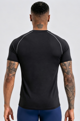Men's Contrast Breathable Quick Dry Athletic Running T-Shirt