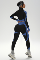 Women's Athletic Stand-Up Collar Seamless 2 Piece Set