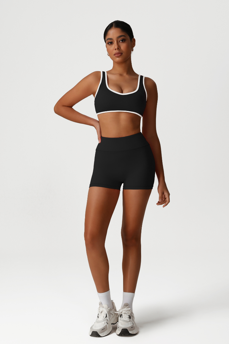 Women High-Waisted Butt-Lifting Yoga Set: Sports Bra + Shorts