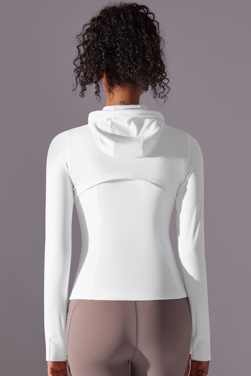 Women's Spring Slim-fit Hooded Quick-Dry Yoga Sports Jacket