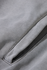 Men's Fall  100% Cotton Washed Faded Raw Edge Zip Up Jacket