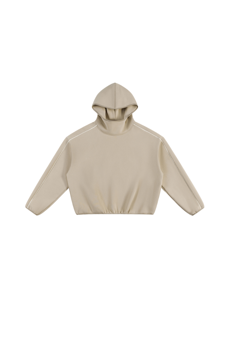 Women's Fall Relaxed Contrast Color Stripe High Neck Hoodie