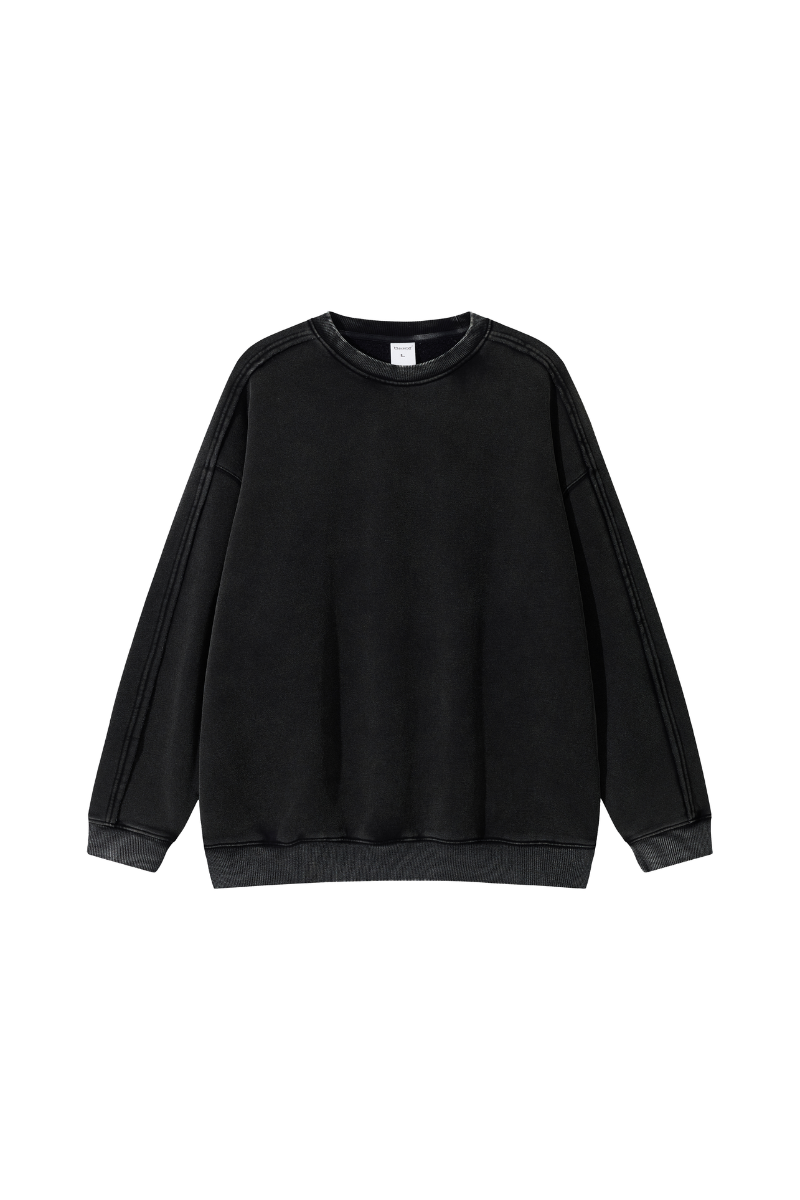 Women's Fall/Winter Fleece-Lined Dyed Vintage Pullover