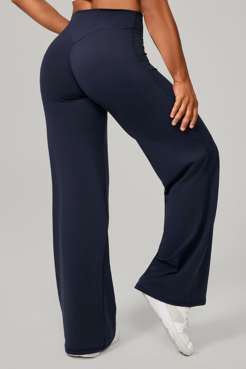 Women's Mid-High Waist Straight-Leg Pants