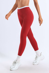 Women's High-Waist Polka Dot No Front Seam Yoga Leggings