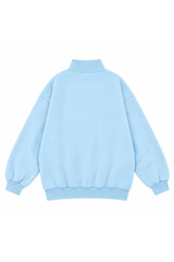 Women's Fall Oversized Letter Print Mockneck Sweatshirt