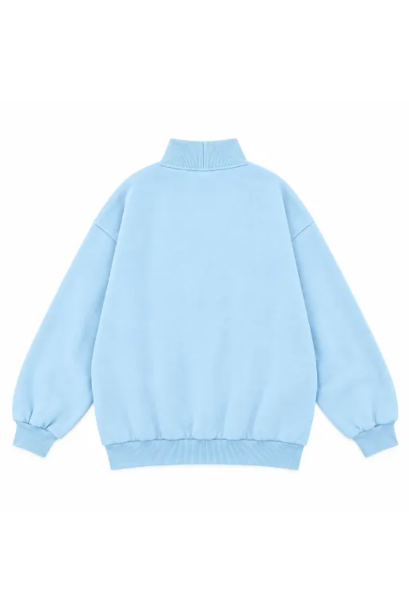 Women's Fall Oversized Letter Print Mockneck Sweatshirt