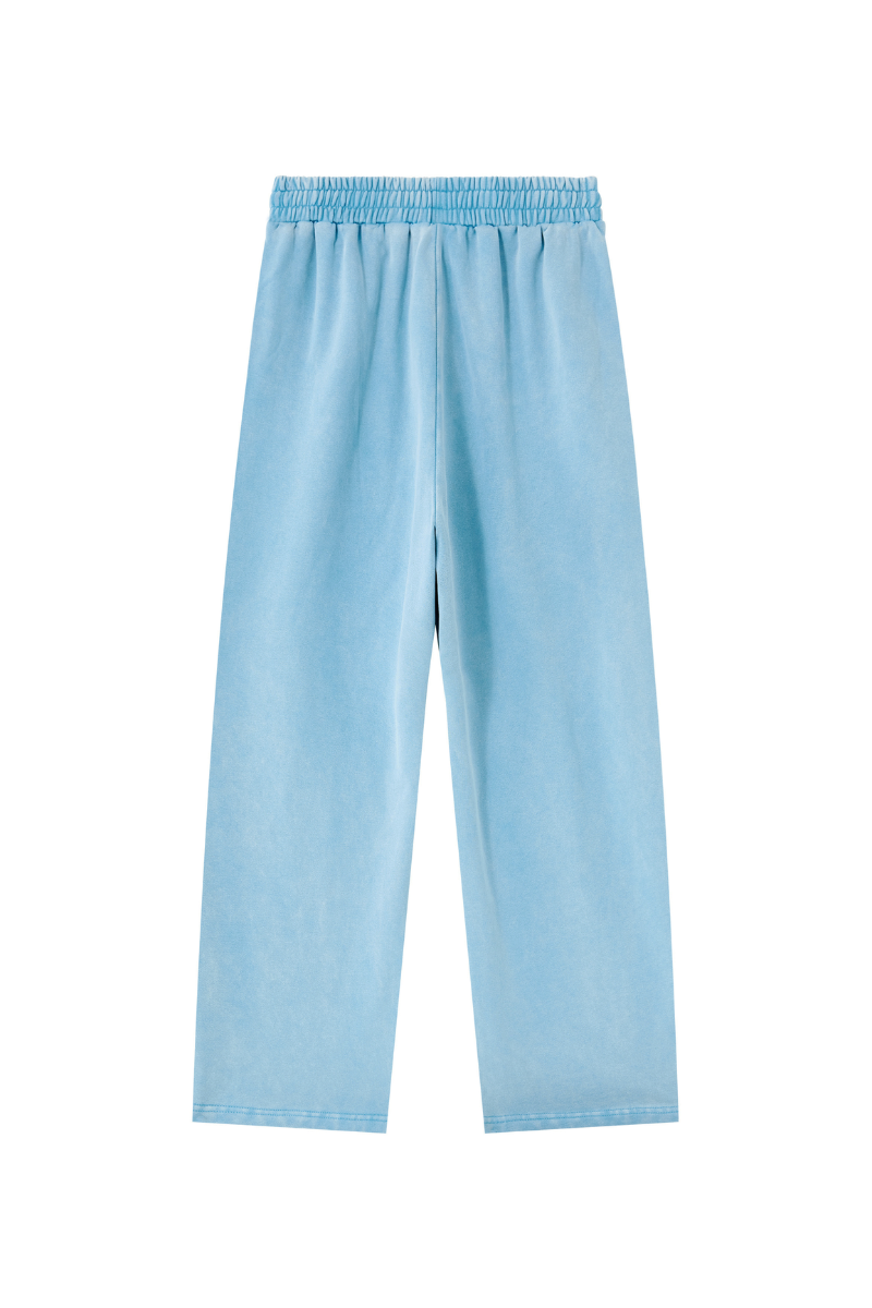 Unisex 100% Cotton Washed Heavyweight Wide Leg Casual Pants