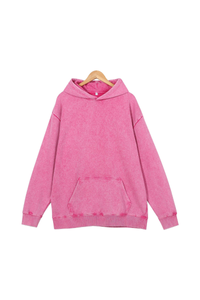 Unisex Fall 400G Heavyweight Washed Vintage Oversized Hoodie