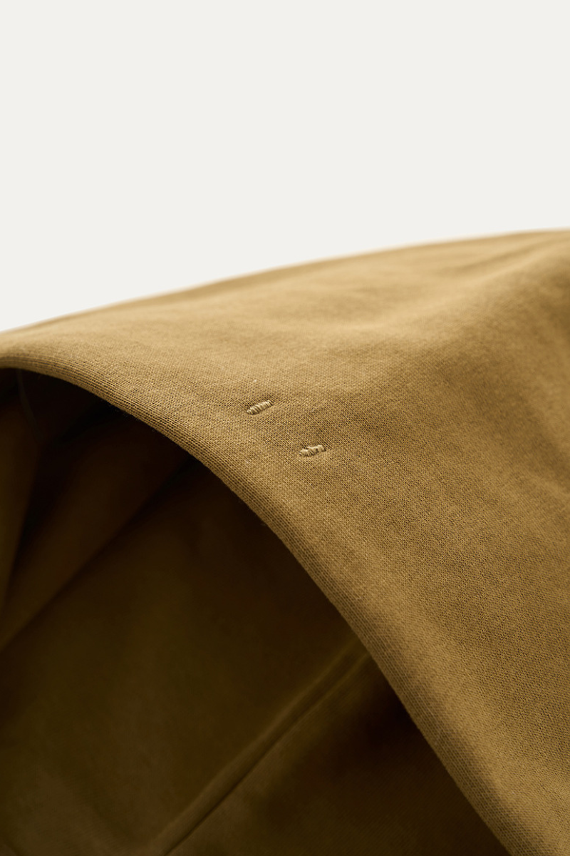 Men's  Fall 380G Heavyweight Cropped Drop Shoulder Hoodie