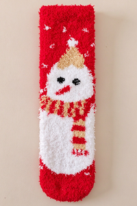 Unisex Christmas Gift Cute Print Holiday Coral Fleece Socks