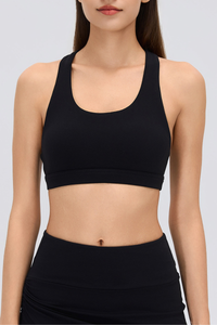 Women's Racerback Mesh Cutout High Support Sports Bra