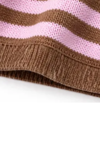 Women's Fall Crew Neck Striped Thin Lazy Knit Sweater