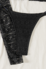 Women's Triangle Cup Halterneck 4 Piece Bikini Set