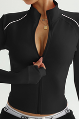 Color-contrast zipper jacket