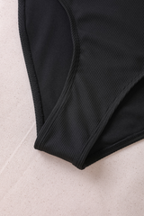 Women's Halter V-Neck Side Tie High Waisted Bikini Set