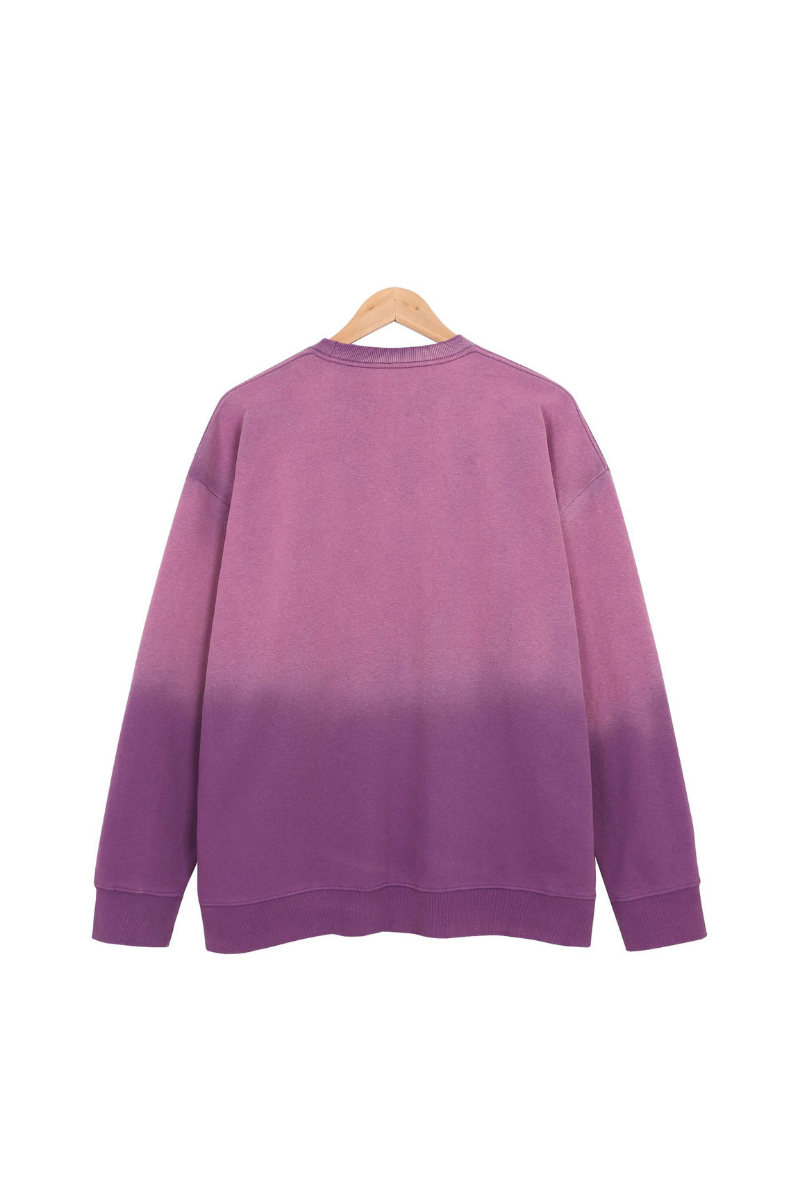 Unisex Fall Vintage Gradient Drop Shoulder Pullover