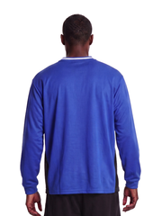 Men's V-Neck Color Block Breathable Mesh Panel Sports Jersey