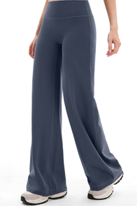 Women's High Waist V-Seam Butt Lifting Draped Wide Leg Pants