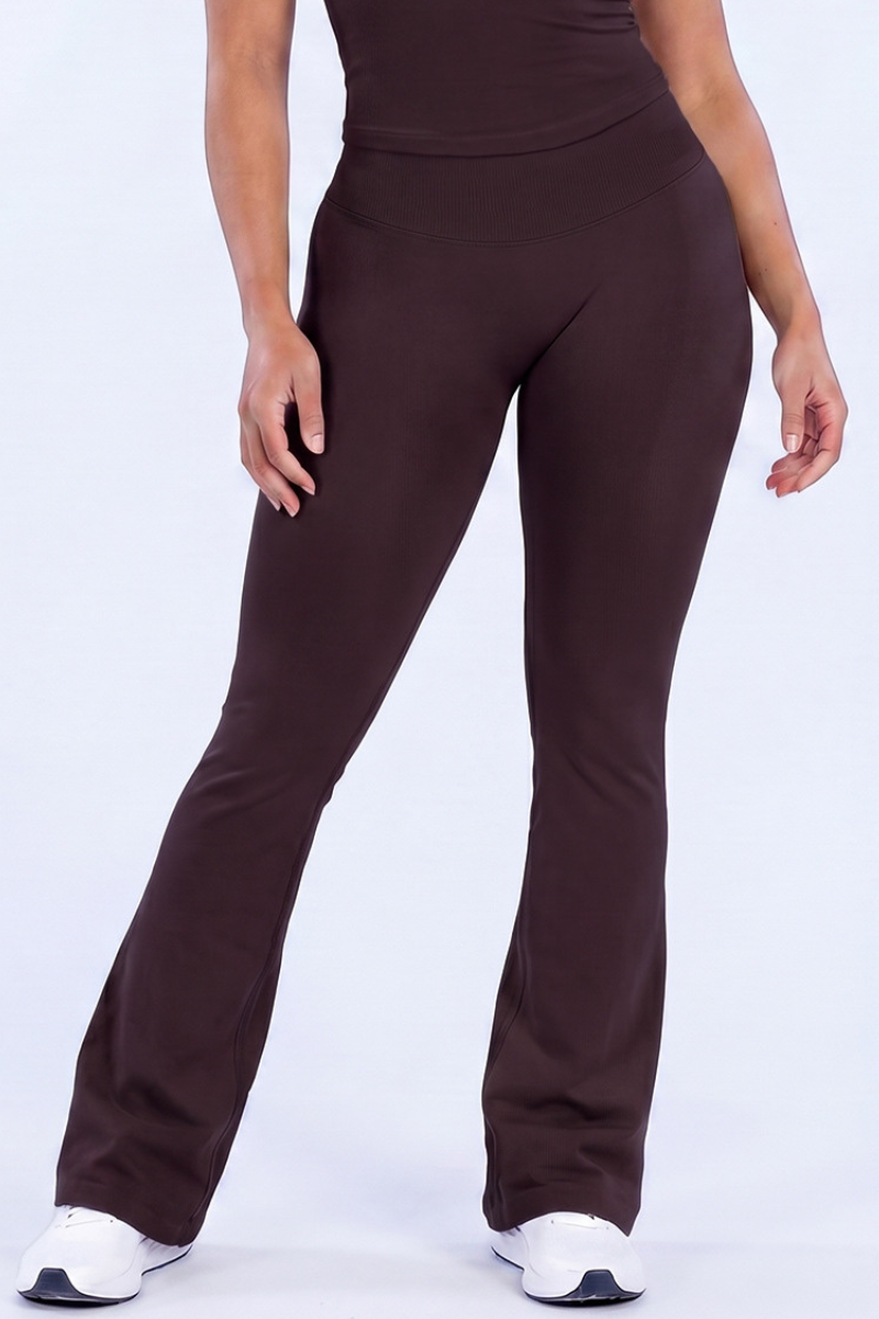 Women’s Butt Lifting Slim Athletic Bell Bottom Leggings