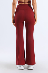Women's Pleated Waist High-Stretch Yoga Flared Pants