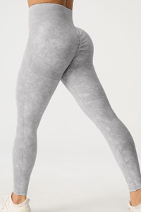 Women's Seamless Pleated Slim Yoga Leggings