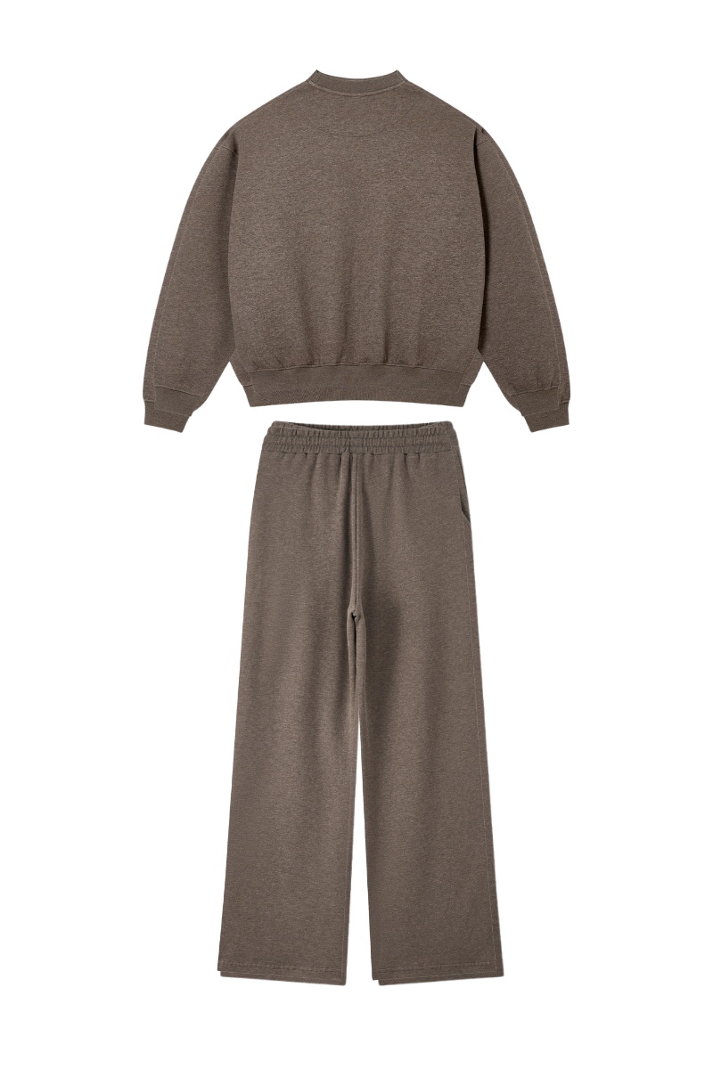 Women's Heavyweight Heathered Sweatshirt And Sweatpants Set