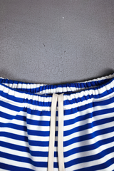 Women's Fall Fleece Stripe Color Block Drawstring Shorts