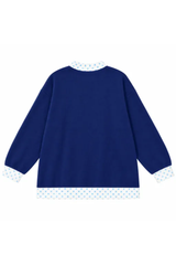 Women's Fall Custom Polka Dot Embroidery Mockneck Sweatshirt