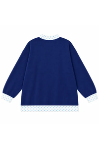 Women's Fall Custom Polka Dot Embroidery Mockneck Sweatshirt