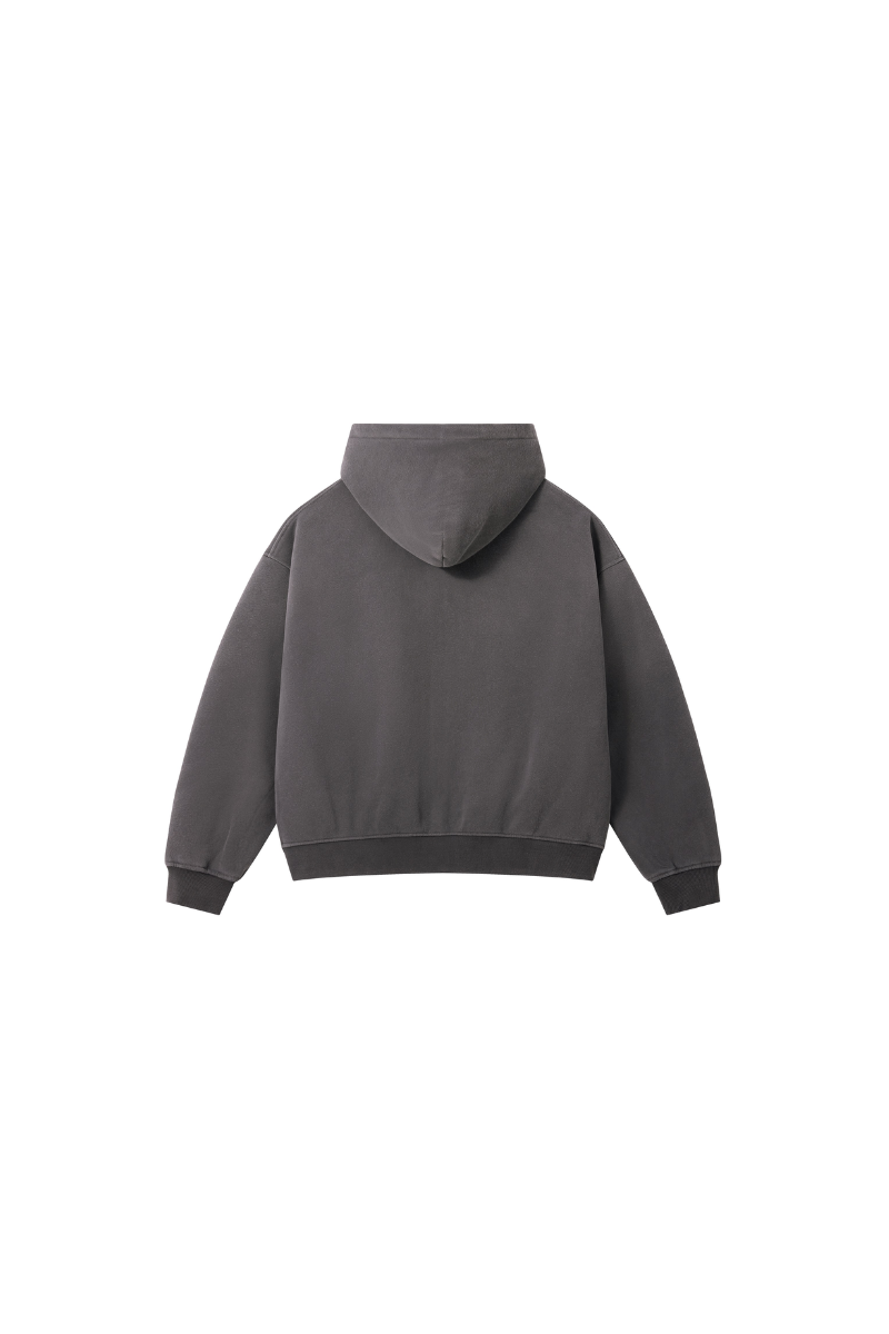 Men's Vintage Lettering Print With Rhinestone Fleece Jacket