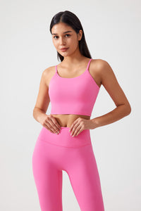 Women Gathering Anti-Shock One Cup Back Fitness Yoga Exercise Camisole Top