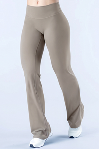 Women's Nude‑Feel Butt-Lifting Seam Yoga Flare Pants