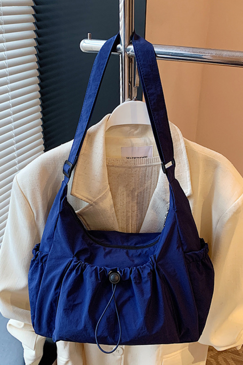 Women's Drawstring Multi Pocket Hobo Shoulder Bag