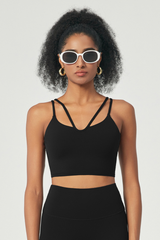 Women's V-Neck Double-Strap Sports Bra