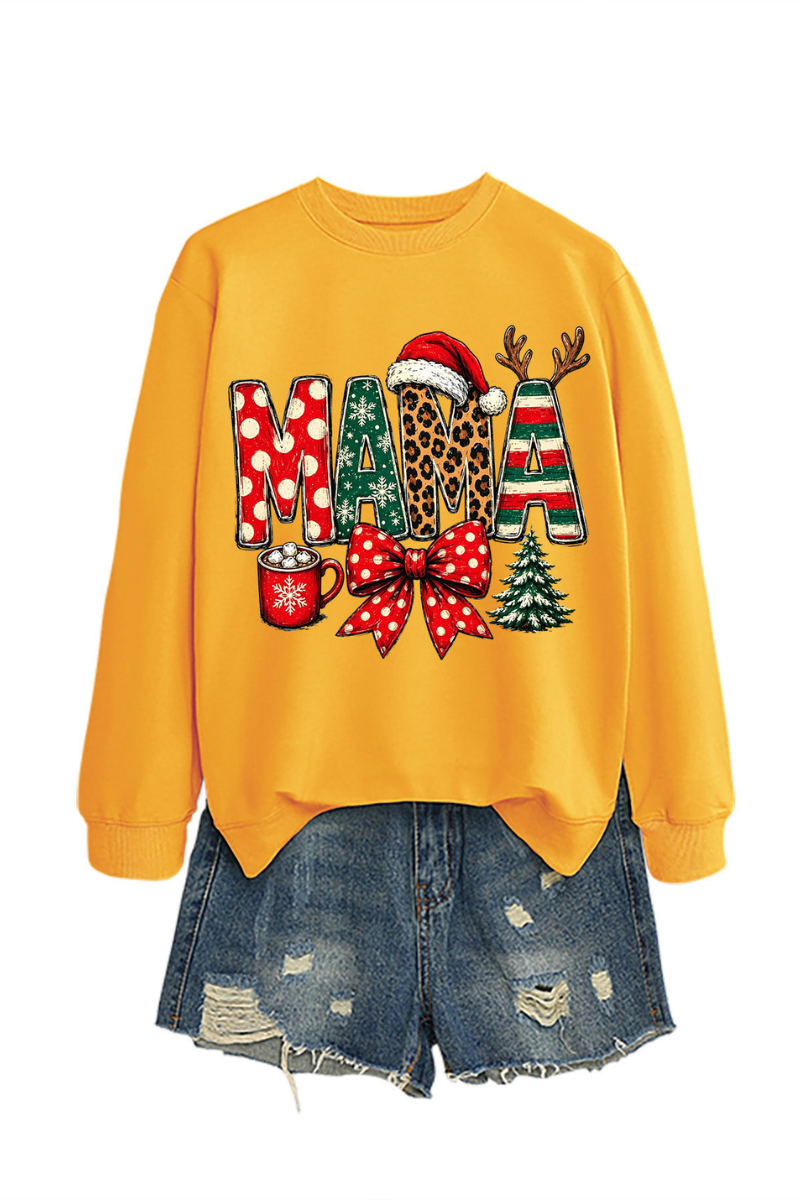 Women's Winter/Fall Christmas Santa Multi-color Pullover