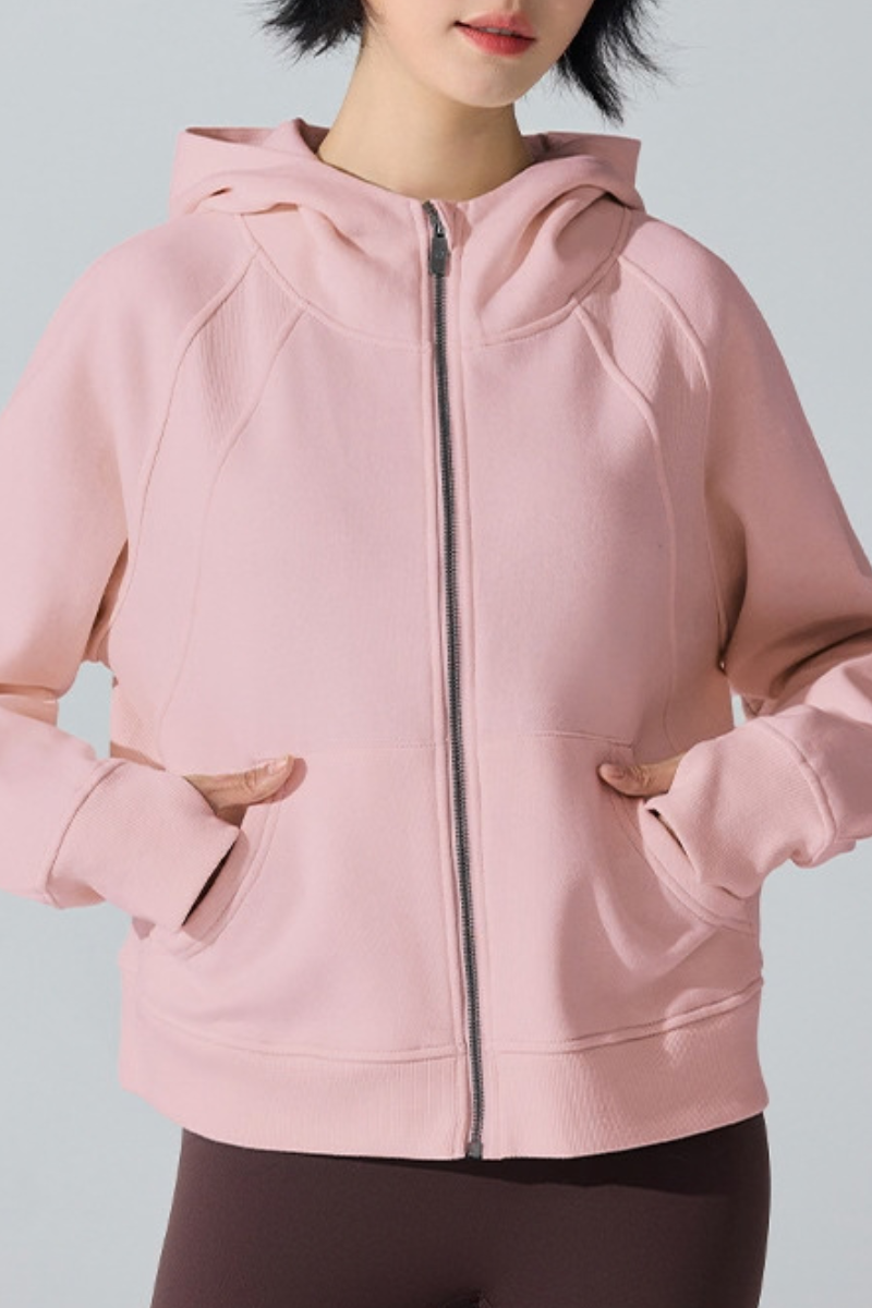 Women's Winter Fleece Lined Thermal Hooded Zip Up Jacket