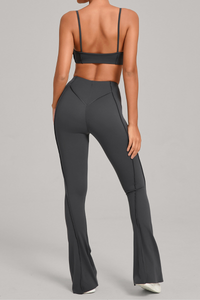 Women's Patchwork Set:Bra And Flare Pants