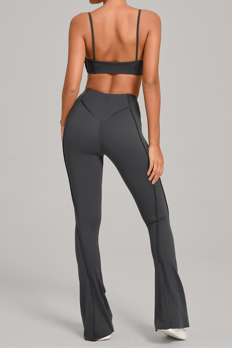 Women's Patchwork Set:Bra And Flare Pants