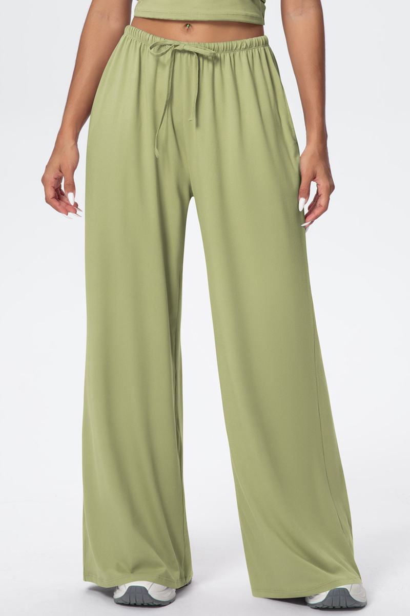 Women’s Athletic Drawstring Loose-Fit  Wide-Leg Pants