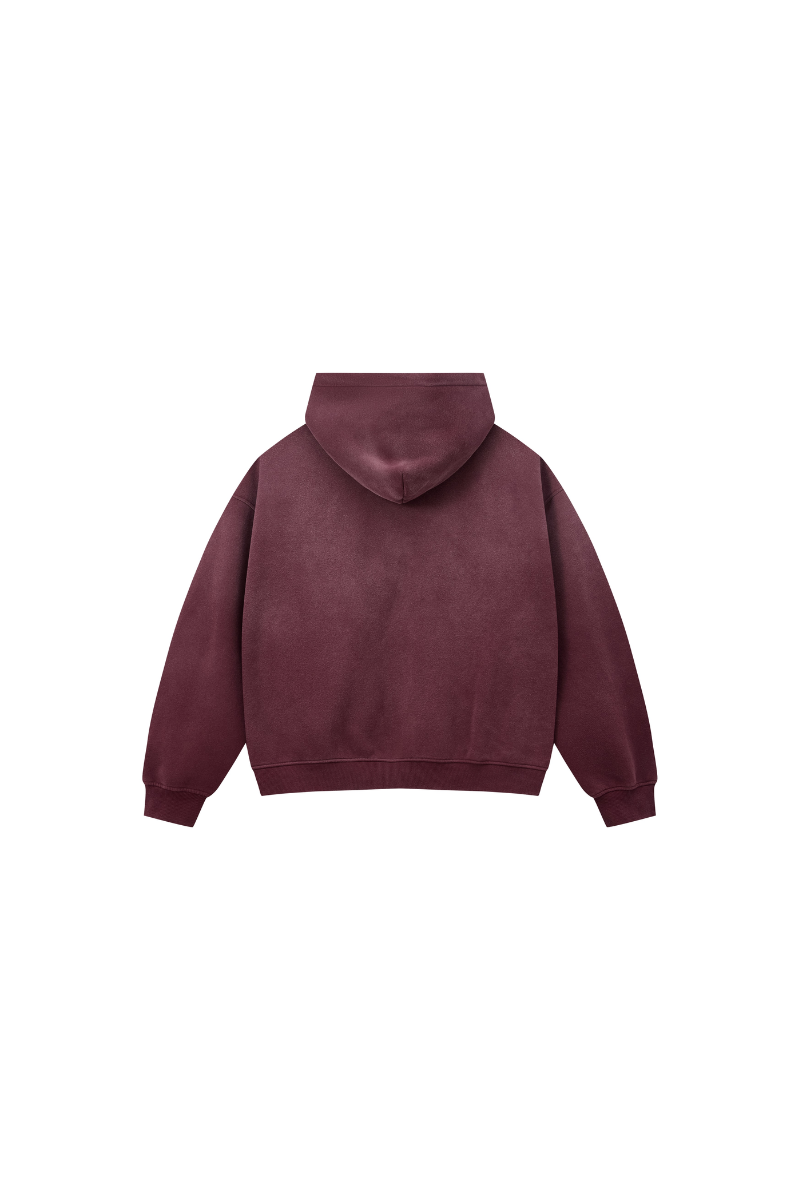 Men's Fleece-Lined Spray-Faded Oversized Hooded Jacket