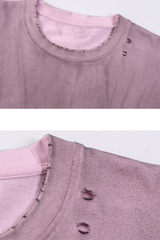 Women's  100% cotton Vintage Wash Gradient Relaxed Pullover