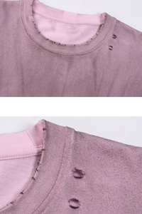 Women's  100% cotton Vintage Wash Gradient Relaxed Pullover