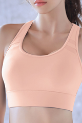 Women's Racerback Cutout Back Hook High Support Sports Bra