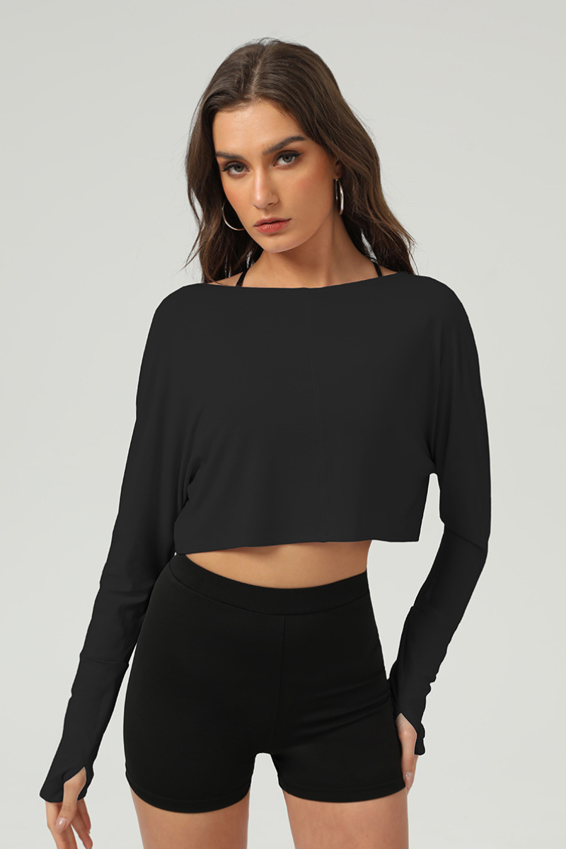 long sleeves  Cropped crop top