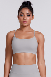 Women's Crisscross Back Spaghetti Straps Quick Dry Sports Bra