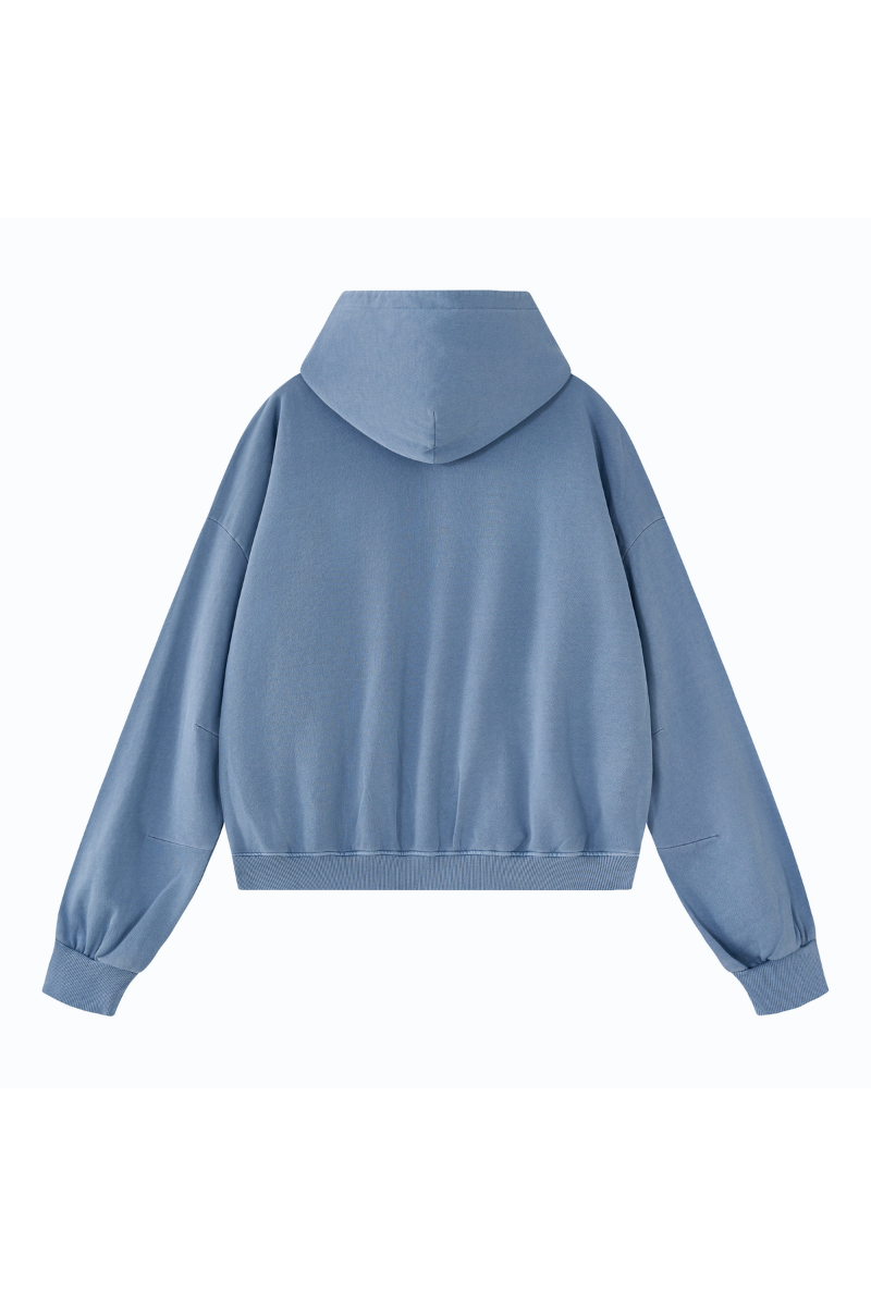 Women's Fall 100% Cotton 360G Boxy Two‑Way Zip Jacket